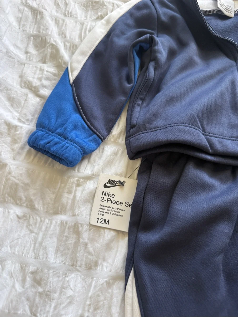 12M Nike Toddler Zip Jacket - Navy & White